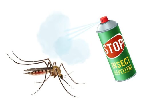 mosquito with insect repellent